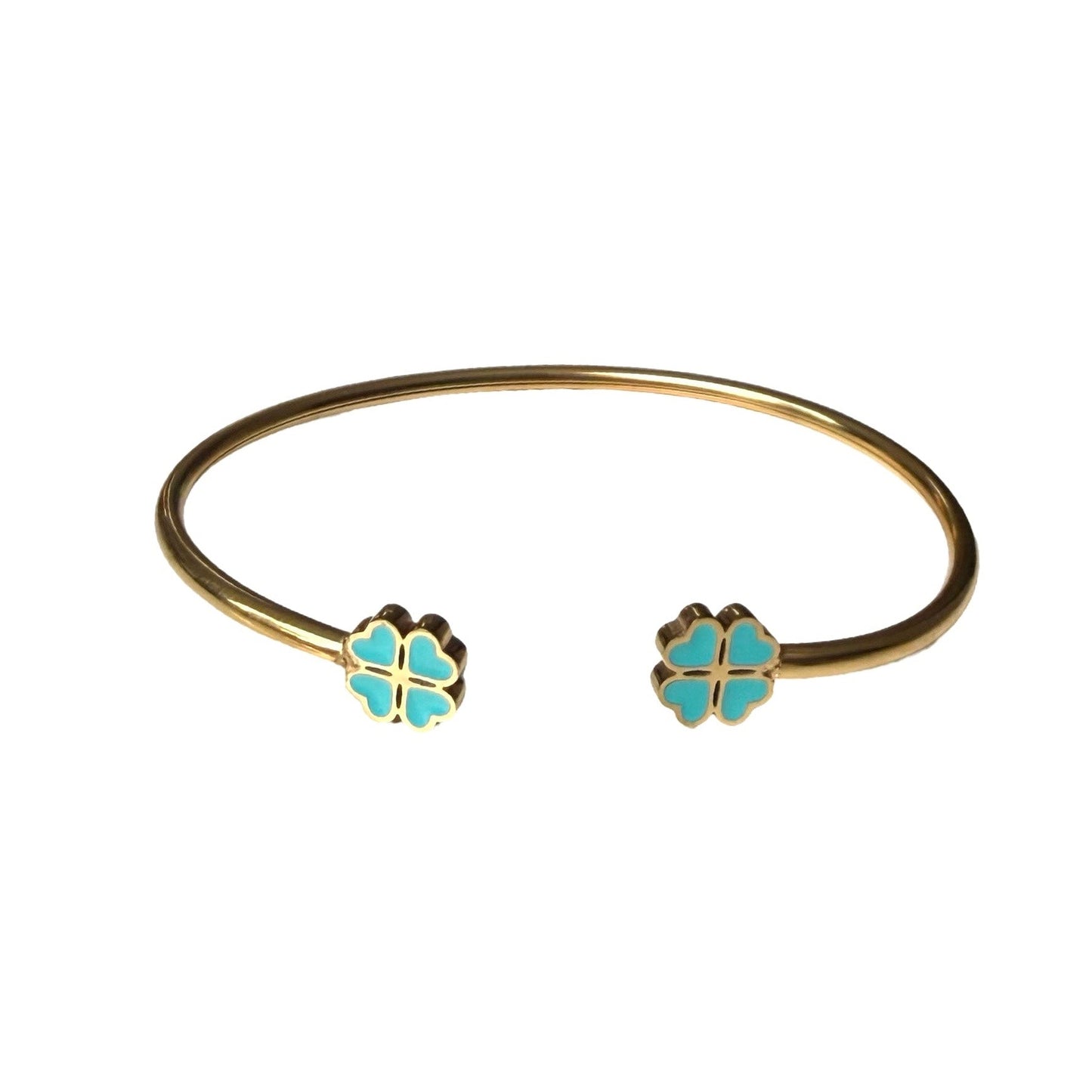 Bracelet "Lucky" émaillé turquoise