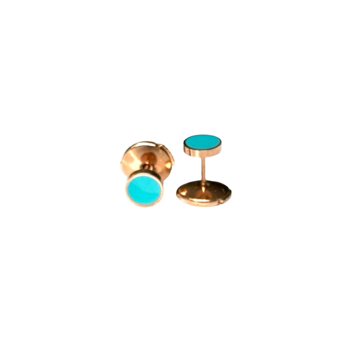 Azur turquoise enamel earrings