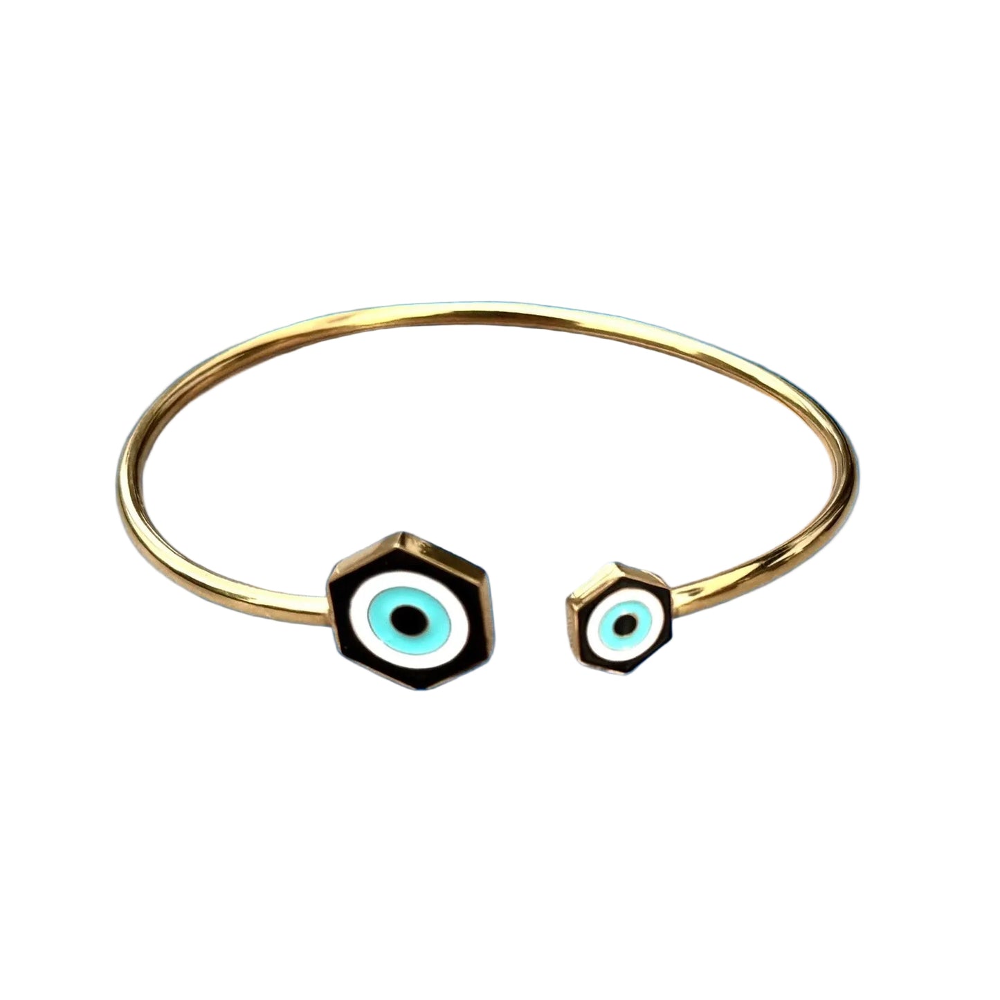 Bracelet "Aura" doré émaillé noir