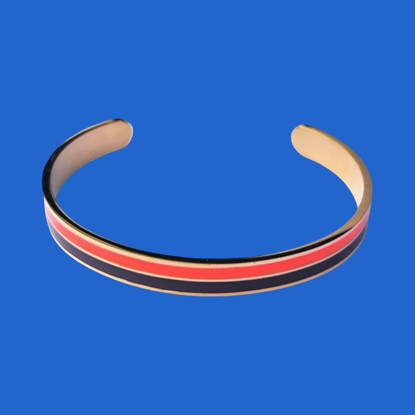 Bracelet "bicolore" doré marron orange