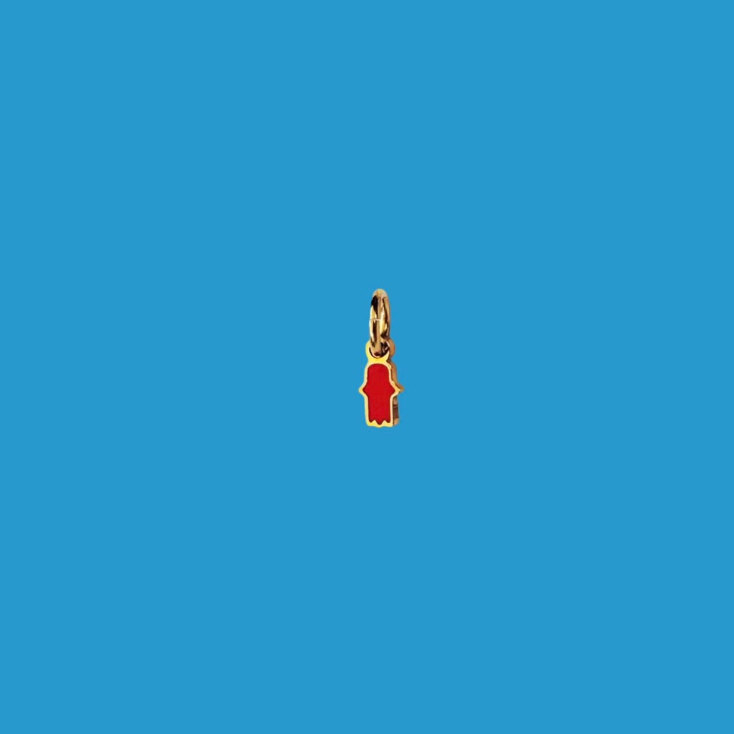 Charm doré Fatima turquoise rouge