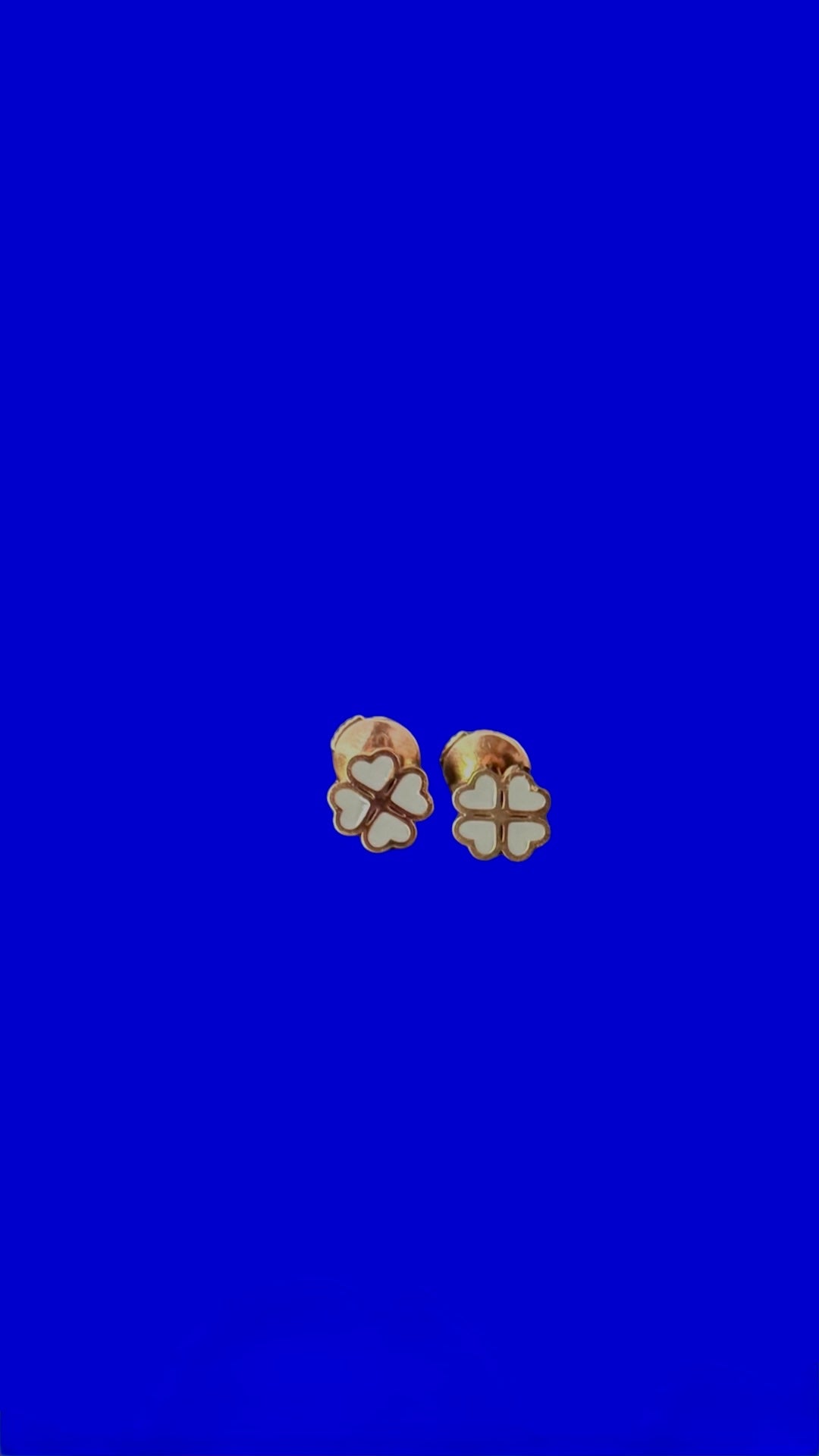 Boucles d'oreille "Lucky" émaillées grises