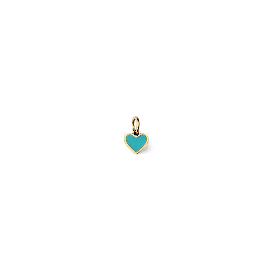 Charm Émaillé Bicolore Rose Turquoise