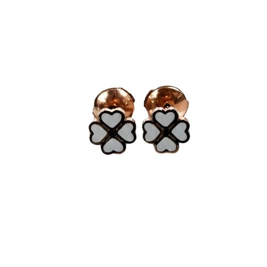 Boucles d'oreille "Lucky" émaillées grises