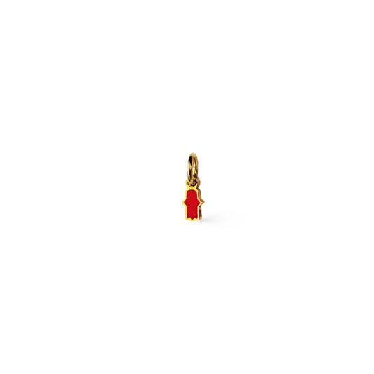 Charm doré Fatima turquoise rouge