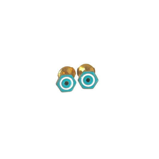 Boucles d'oreille "Aura" émaillées turquoises