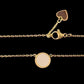 Pendentif doré émaillé bicolore beige / marron