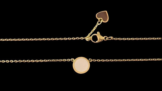 Two-tone enamel pendant
