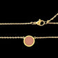 Pendentif doré émaillé bicolore beige / marron
