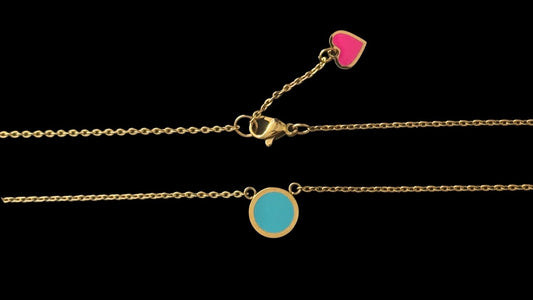 Two-tone enamel pendant