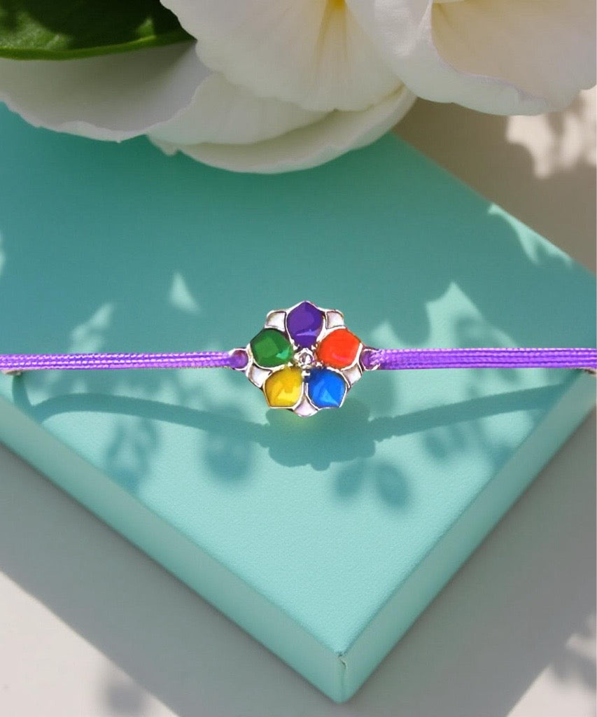 Bracelet "Lotus" émaillé 