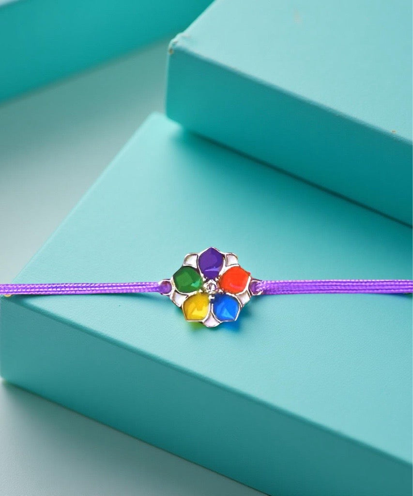 Bracelet "Lotus" émaillé 