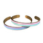 Bracelets "bicolore" dorés aux couleurs pastel