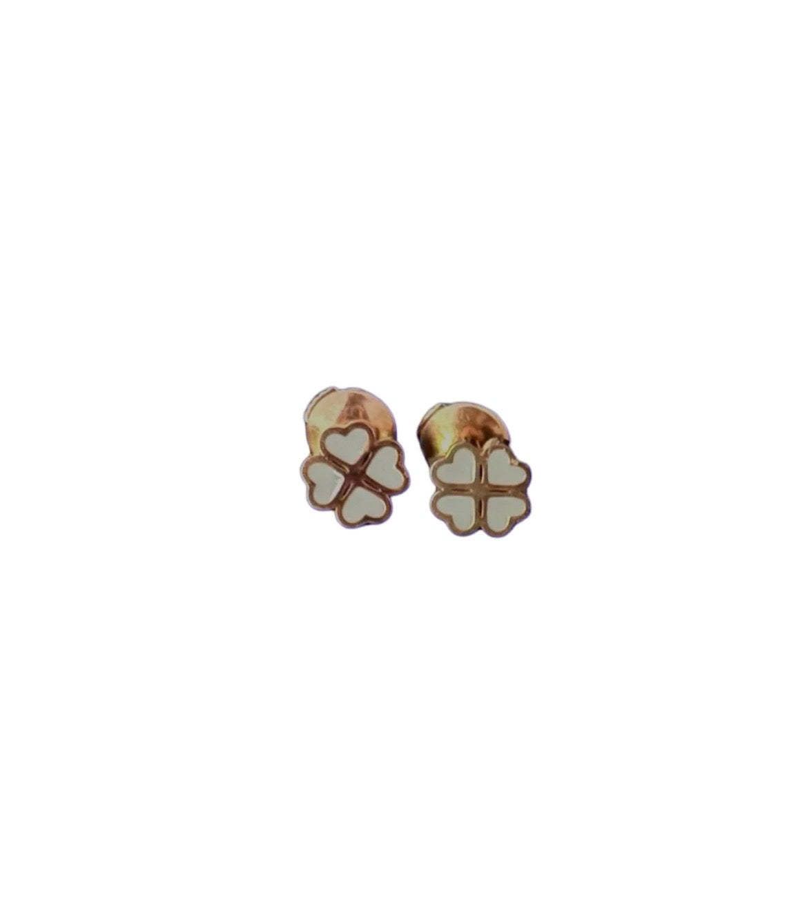 Boucles d'oreille "Lucky" émaillées grises