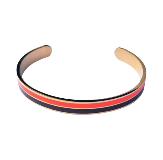 Bracelet "bicolore" doré marron orange
