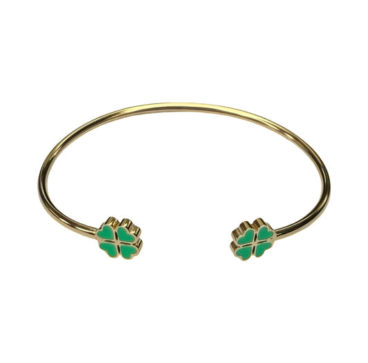 Bracelet "Lucky" émaillé vert