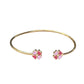 Bracelet "Trèfle" bicolore rose / rouge