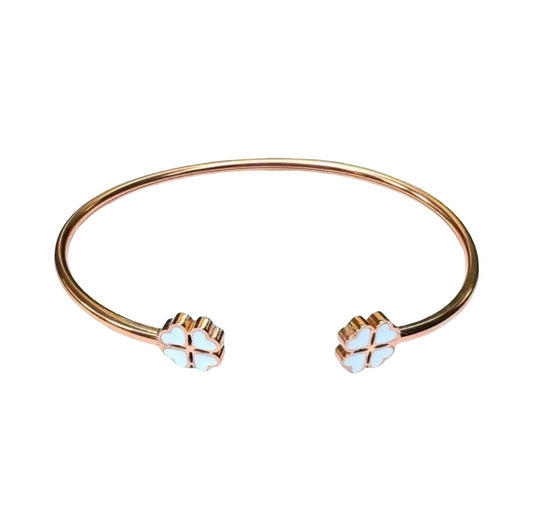 Bracelet "Lucky" émaillé blanc