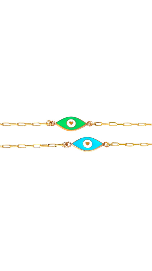 Two-tone enamel pendant