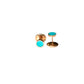 Boucles d'oreille "Azur" émaillées turquoises