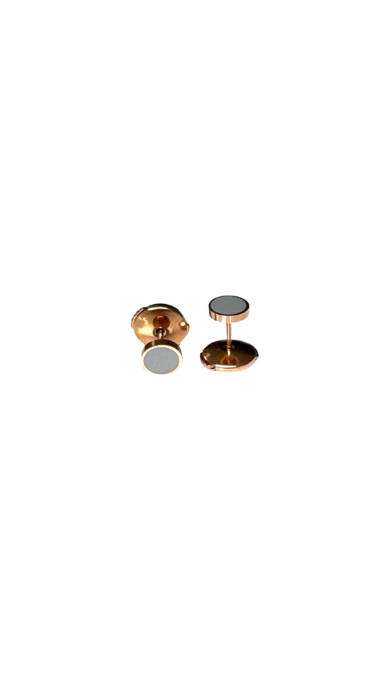 Boucles d'oreille "Azur" émaillées grises