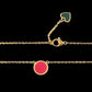 Pendentif doré émaillé bicolore rouge / vert