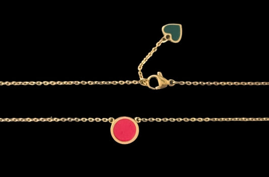 Two-tone enamel pendant