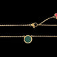Pendentif doré émaillé bicolore rouge / vert