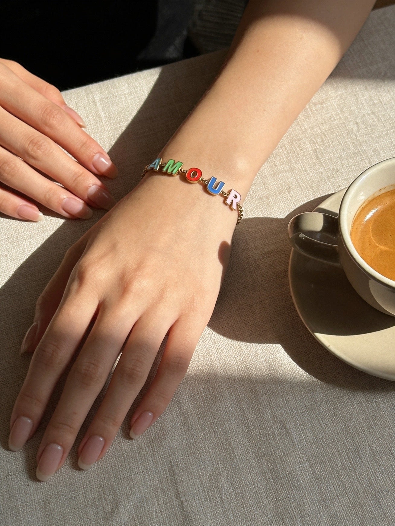 Ring "Lucky" vergoldet, grau emailliert