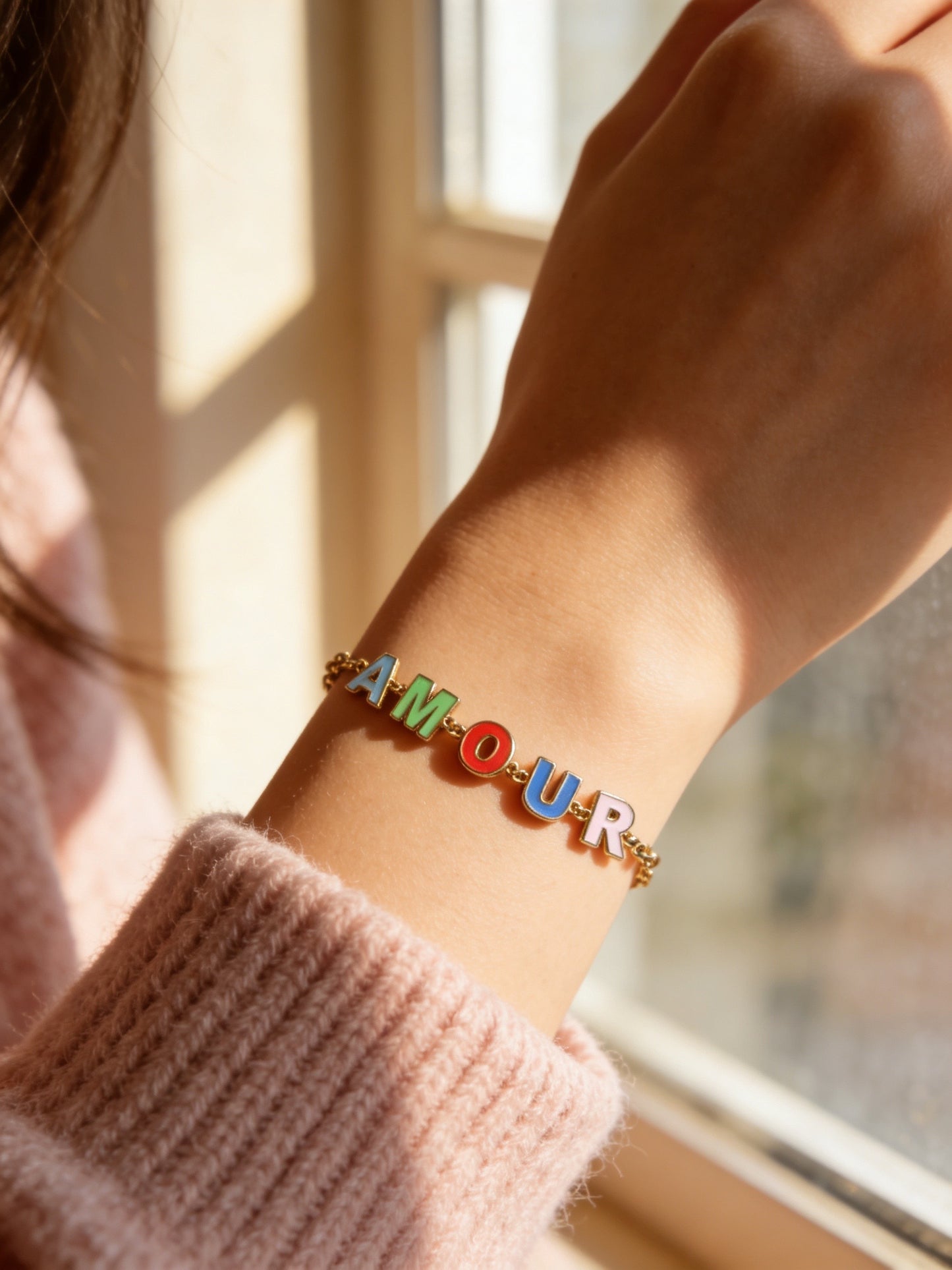 Ring "Lucky" vergoldet, grau emailliert