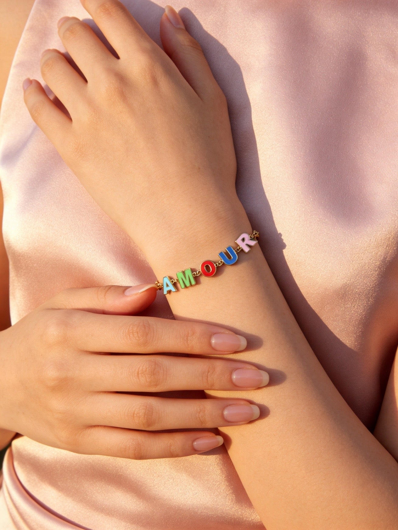 Ring "Lucky" vergoldet, grau emailliert