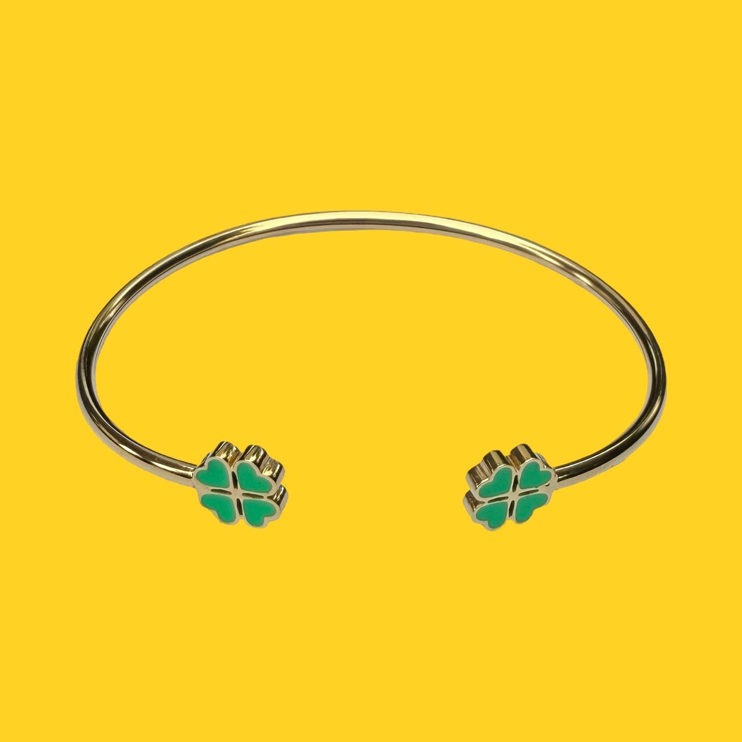 Bracelet "Lucky" émaillé vert
