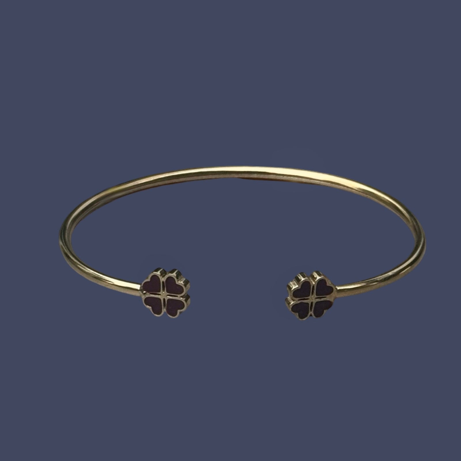 Bracelet "Lucky" émaillé bordeaux