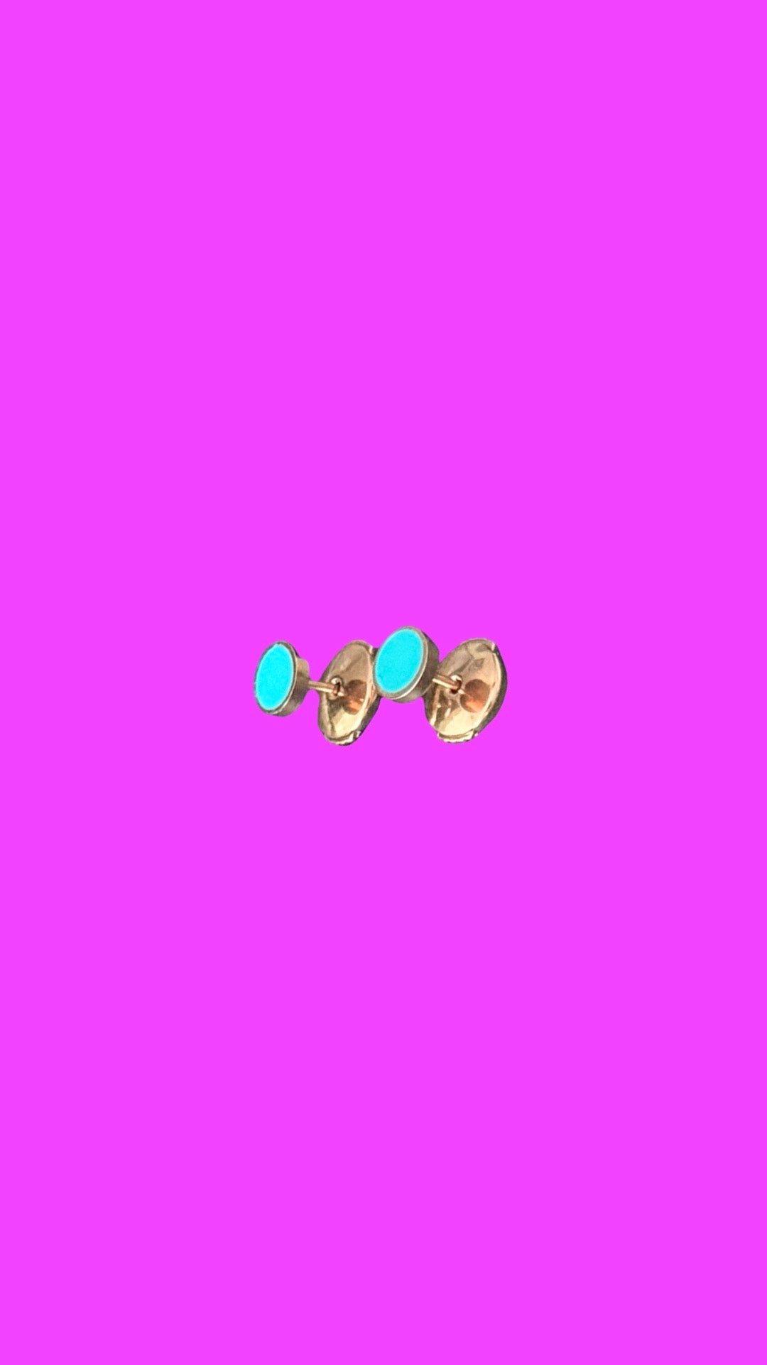"Aura" turquoise enamel earrings